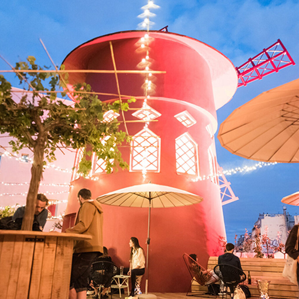 toit du bar à bulles